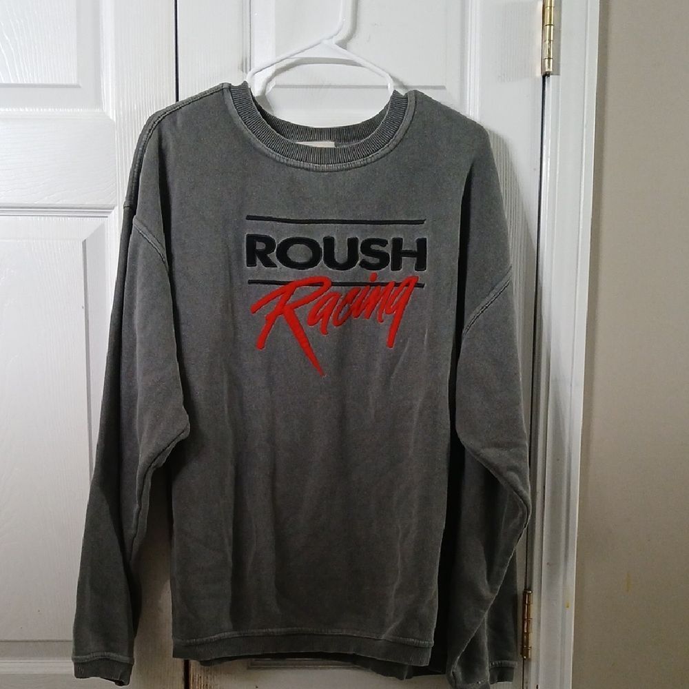 Team Caliber Roush Racing gray sweatshirt Sz L EUC